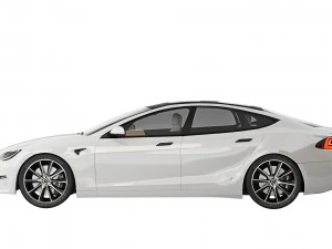 Tesla Model S 격자 무늬 2021 3D 모델