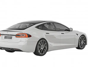 Tesla Model S 격자 무늬 2021 3D 모델