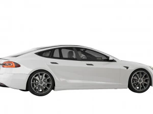 Tesla Model S 격자 무늬 2021 3D 모델