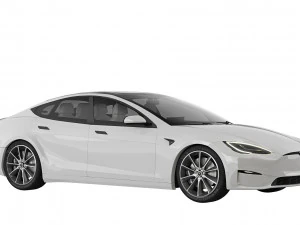 Tesla Model S 격자 무늬 2021 3D 모델