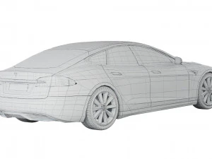 Tesla Model S 격자 무늬 2021 3D 모델