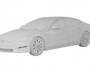 Tesla Model S Plaid 2021 3D Model