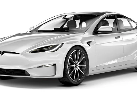 Kotak-kotak Tesla Model S 2021 Model 3D