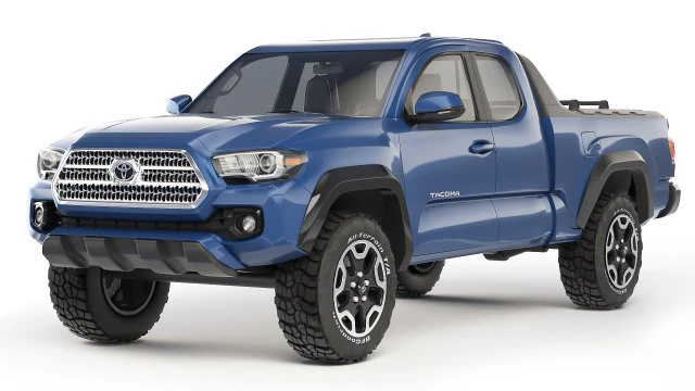 Toyota Tacoma extended cab 2017 3D Model .c4d .max .obj .3ds .fbx .stl .blend 