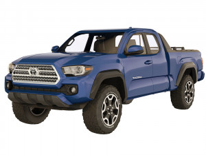 Toyota Tacoma extended cab 2017 3D 모델