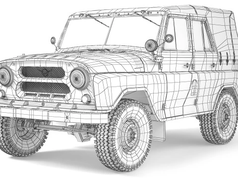 UAZ 469 1970 3D 모델