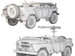 UAZ 469 SPG-9 1980 Model 3D