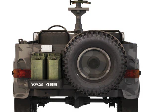 UAZ 469 SPG-9 1980 3D Model