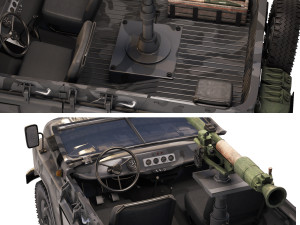 UAZ 469 SPG-9 1980 Model 3D