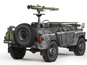 UAZ 469 SPG-9 1980 Model 3D