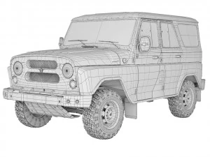UAZ Hunter 2017 3D Model