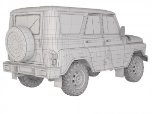 UAZ Hunter 2017 Modelo 3D