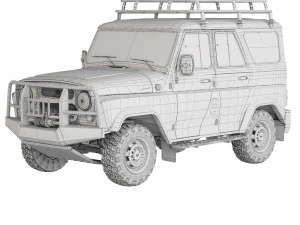 UAZ Hunter expedition 2019 3D Model