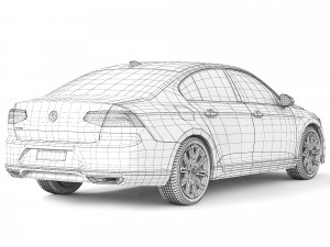 Volkswagen Passat B8 R-Line 2018 3D Model