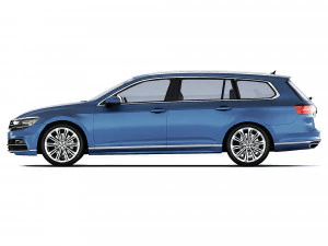 Volkswagen Passat B8 Variant R-Line 2015 3D Model