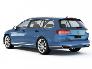 Volkswagen Passat B8 Variant R-Line 2015 3D Model
