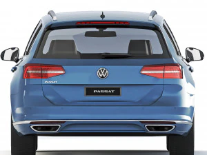 Volkswagen Passat B8 Variant R-Line 2015 3D Model