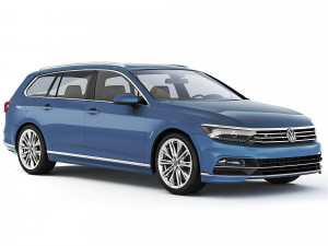 Volkswagen Passat B8 Variant R-Line 2015 3D-Modell