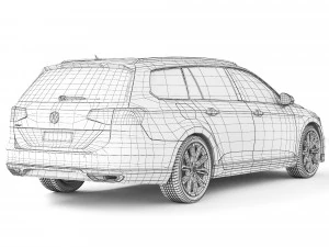 Volkswagen Passat B8 Variant R-Line 2015 3D Model