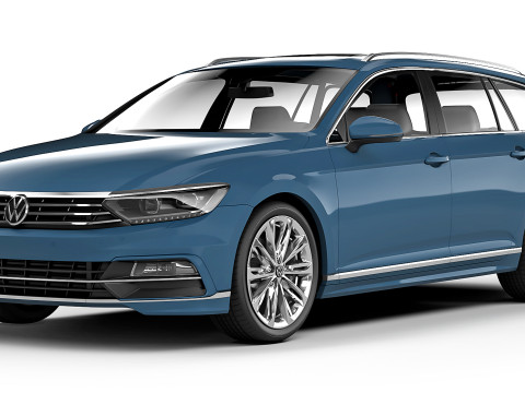 Volkswagen Passat B8 Variant R-Line 2015 Model 3D