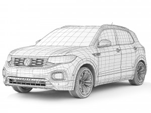 Volkswagen T-Cross 250 TSI Highline 2019 3D Model