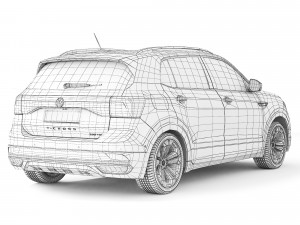 Volkswagen T-Cross 250 TSI Highline 2019 3D Model