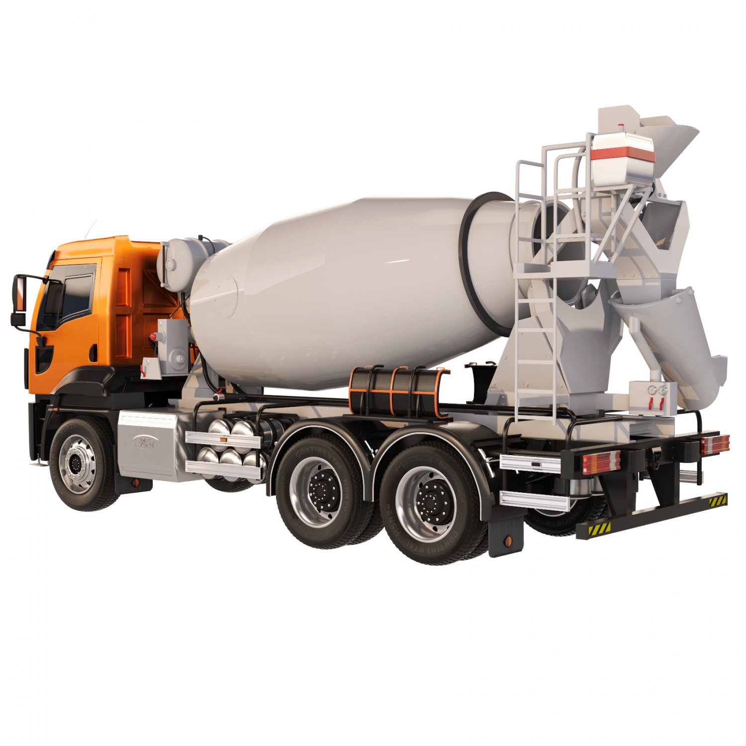 Volvo FMX truck Concrete Mixer - customized 3D Model in Truck 3DExport