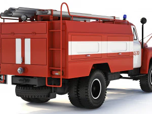 GAZ 53 AC-30-106G fire truck 1987 3D Model