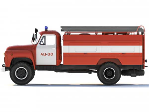 GAZ 53 AC-30-106G fire truck 1987 3D Model