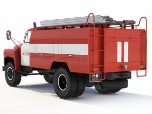 GAZ 53 AC-30-106G fire truck 1987 3D 模型