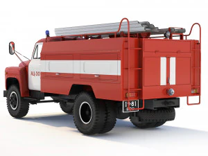 GAZ 53 AC-30-106G fire truck 1987 3D Model