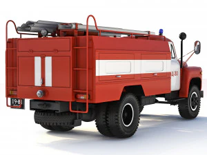 GAZ 53 AC-30-106G fire truck 1987 3D Model