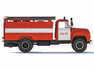 GAZ 53 AC-30-106G fire truck 1987 3D 模型