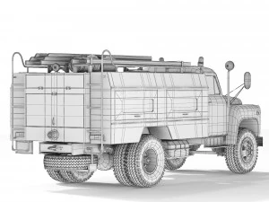 GAZ 53 AC-30-106G fire truck 1987 3D Model