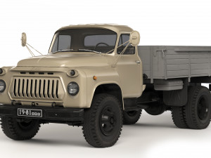 GAZ 53 flatbed body 1961 3D मॉडल