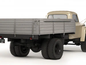 GAZ 53 flatbed body 1961 3D Model