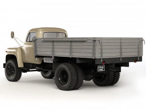 GAZ 53 flatbed body 1961 3D Model