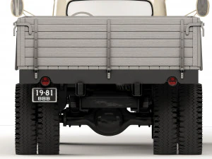 GAZ 53 flatbed body 1961 3D Model