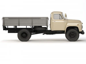 GAZ 53 flatbed body 1961 3D Model
