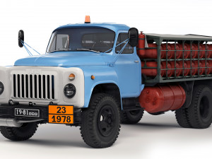 GAZ 53 GTK-40 1974 3D मॉडल