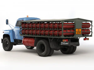 GAZ 53 GTK-40 1974 3D Model