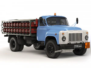 GAZ 53 GTK-40 1974 3D Model
