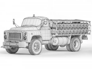GAZ 53 GTK-40 1974 3D Model
