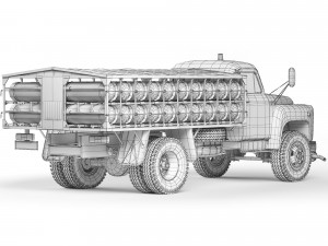 GAZ 53 GTK-40 1974 3D मॉडल
