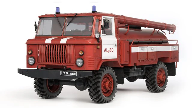 GAZ 66 AC-30 fire truck 1971 3D Model .c4d .max .obj .3ds .fbx .stl .blend 