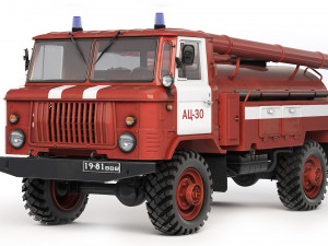 GAZ 66 AC-30 fire truck 1971 3D मॉडल