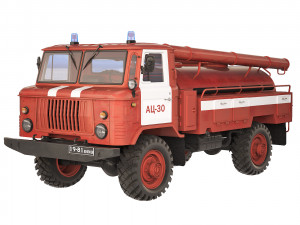 GAZ 66 AC-30 fire truck 1971 Modelo 3D