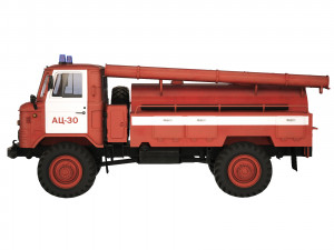 GAZ 66 AC-30 fire truck 1971 Modelo 3D