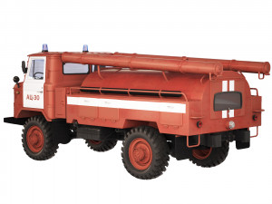 GAZ 66 AC-30 fire truck 1971 Modelo 3D