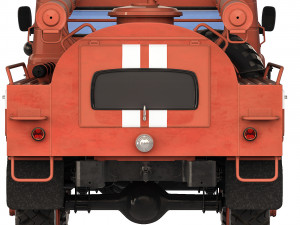 GAZ 66 AC-30 fire truck 1971 Modelo 3D